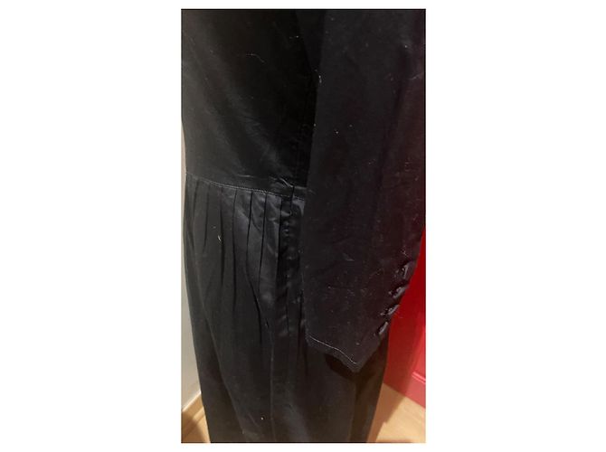Vestido largo de algodón negro Agnès b. - vista 3