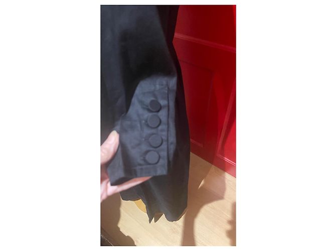 Vestido largo de algodón negro Agnès b. - vista 4