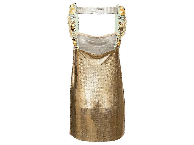Autre Marque Metallisches Kleid Fausto Pugliesi Silber - Ansicht 3