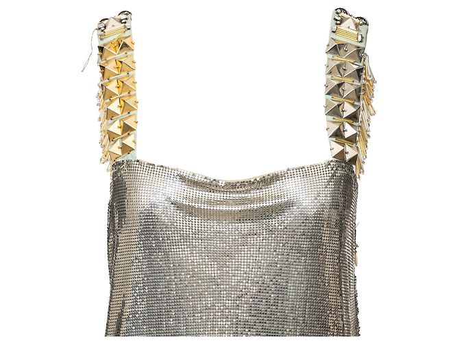 Autre Marque Metallisches Kleid Fausto Pugliesi Silber - Ansicht 4