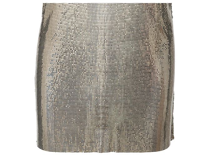 Autre Marque Metallisches Kleid Fausto Pugliesi Silber - Ansicht 5