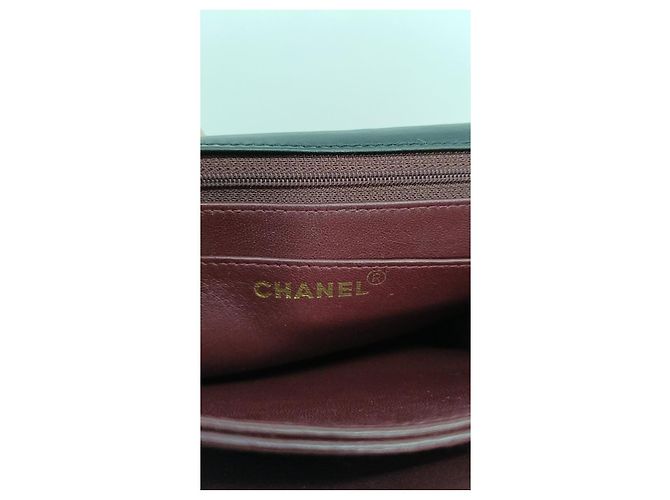 Coco Handle Pochette Chanel Flap en cuir noir - vue 4