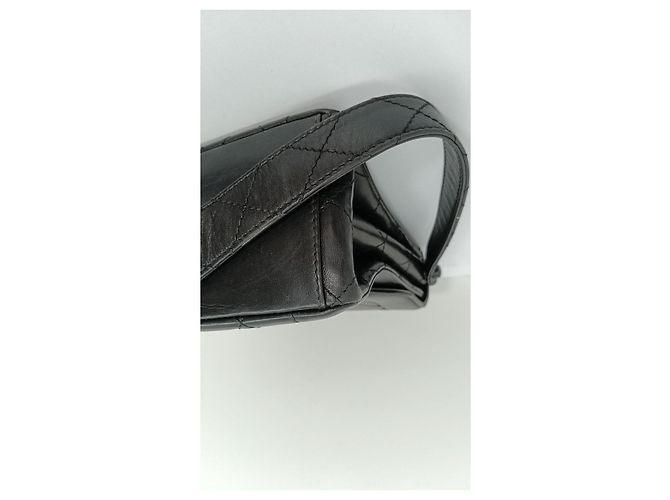 Coco Handle Pochette Chanel Flap en cuir noir - vue 9