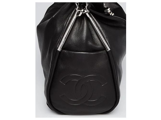 Chanel Modern Hobo Chain Around Slouch Bag Pelle di agnello nera Nero - vista 9