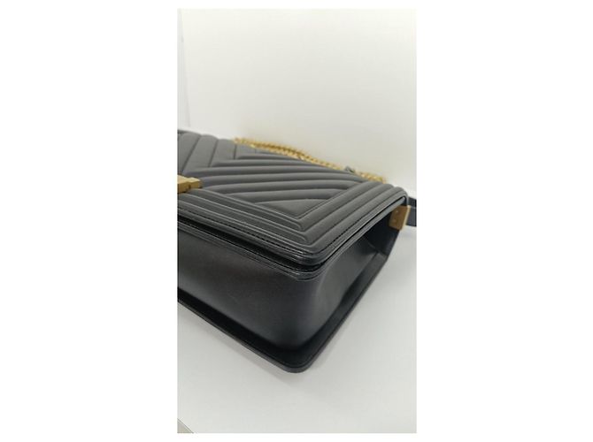 Boy Chanel Borsa I Go Chevron Pelle Nera Nero - vista 12