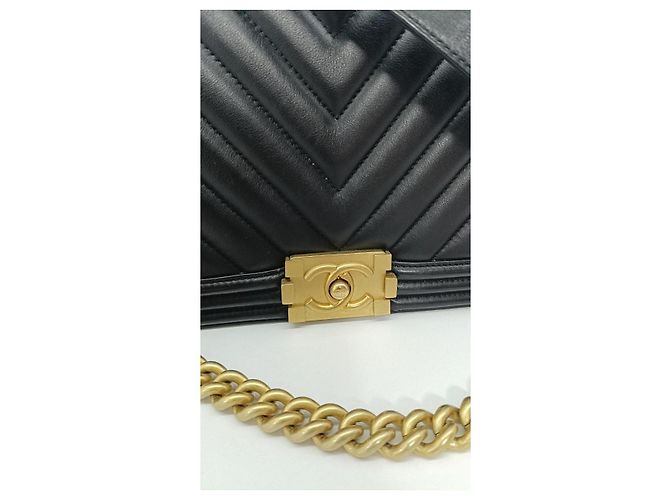 Boy Chanel Borsa I Go Chevron Pelle Nera Nero - vista 3