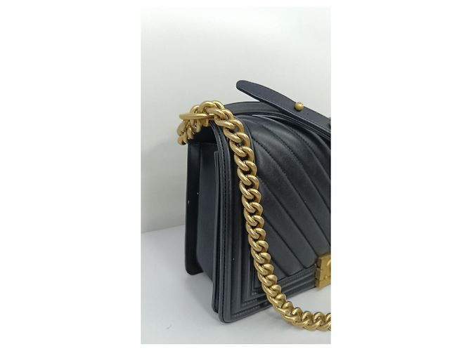 Boy Chanel Borsa I Go Chevron Pelle Nera Nero - vista 4