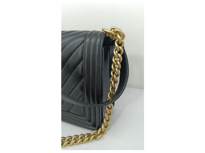 Boy Chanel Borsa I Go Chevron Pelle Nera Nero - vista 6
