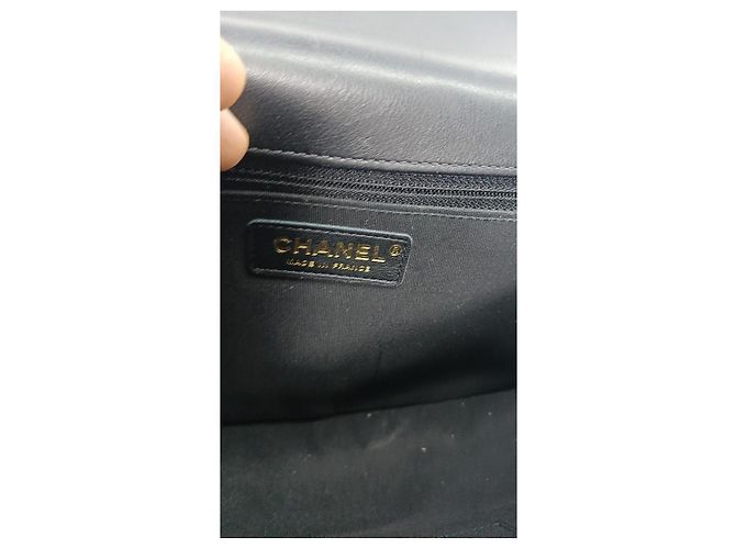 Boy Chanel Borsa I Go Chevron Pelle Nera Nero - vista 8