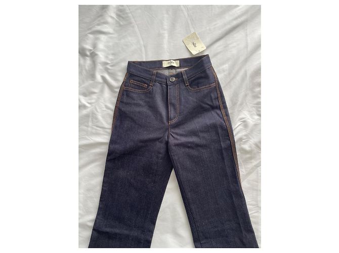 Vaqueros Fendi de denim azul marino - vista 2