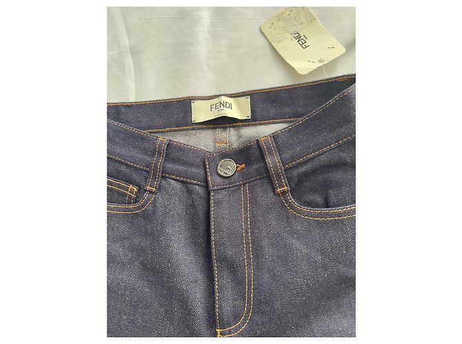 Vaqueros Fendi de denim azul marino - vista 3