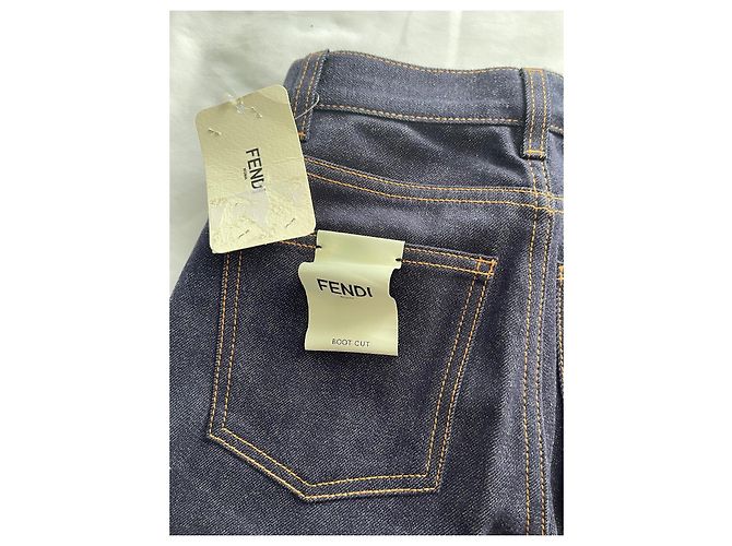 Vaqueros Fendi de denim azul marino - vista 5