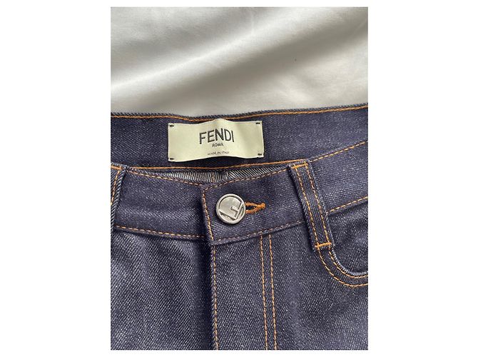 Vaqueros Fendi de denim azul marino - vista 7