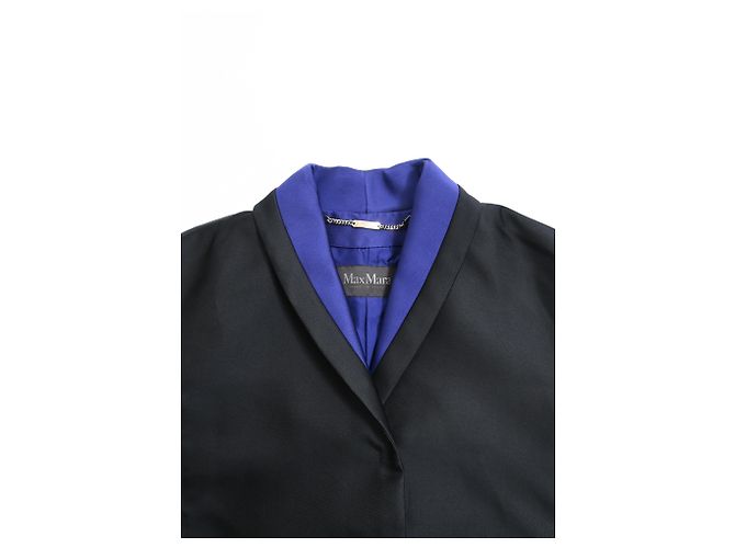 Max Mara Oversized-Jacke aus schwarzem Polyester - Ansicht 10