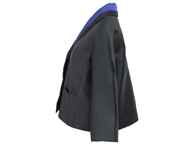 Max Mara Oversized-Jacke aus schwarzem Polyester - Ansicht 2