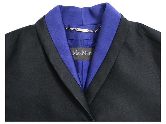 Max Mara Oversized-Jacke aus schwarzem Polyester - Ansicht 5