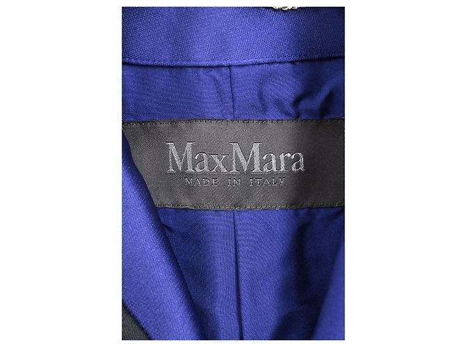 Max Mara Oversized-Jacke aus schwarzem Polyester - Ansicht 9