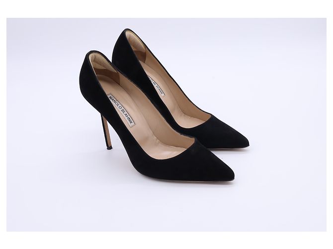Manolo Blahnik BB Pumps aus schwarzem Wildleder - Ansicht 10
