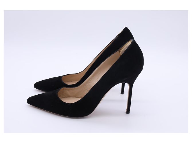 Manolo Blahnik BB Pumps aus schwarzem Wildleder - Ansicht 11
