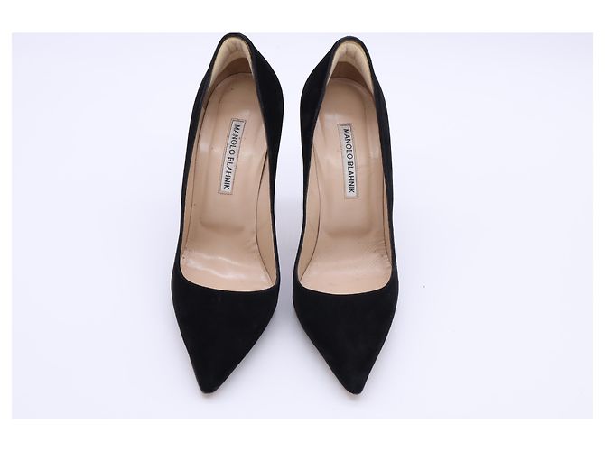 Manolo Blahnik BB Pumps aus schwarzem Wildleder - Ansicht 12
