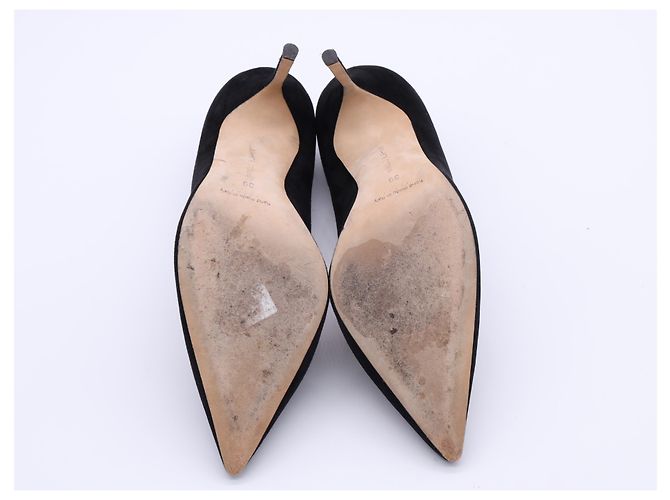 Manolo Blahnik BB Pumps aus schwarzem Wildleder - Ansicht 13