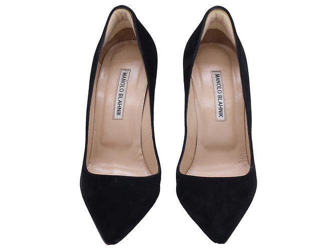 Manolo Blahnik BB Pumps aus schwarzem Wildleder - Ansicht 2
