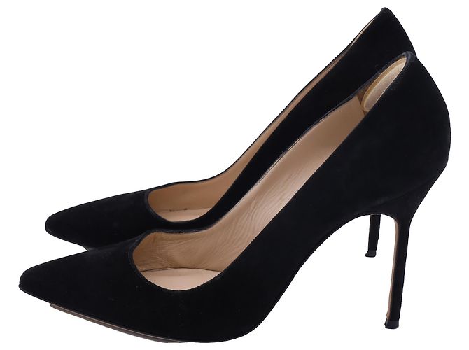 Manolo Blahnik BB Pumps aus schwarzem Wildleder - Ansicht 4