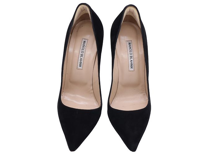 Manolo Blahnik BB Pumps aus schwarzem Wildleder - Ansicht 5