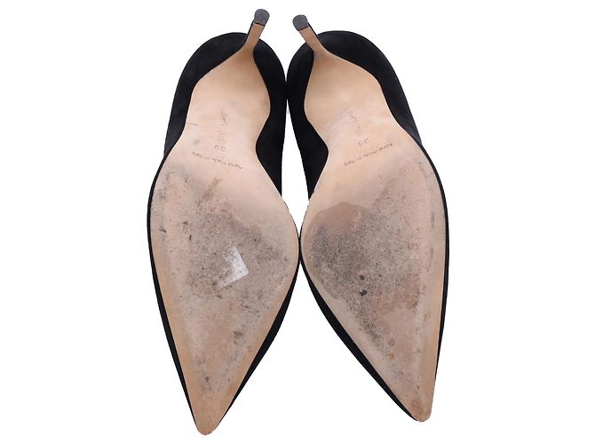 Manolo Blahnik BB Pumps aus schwarzem Wildleder - Ansicht 6