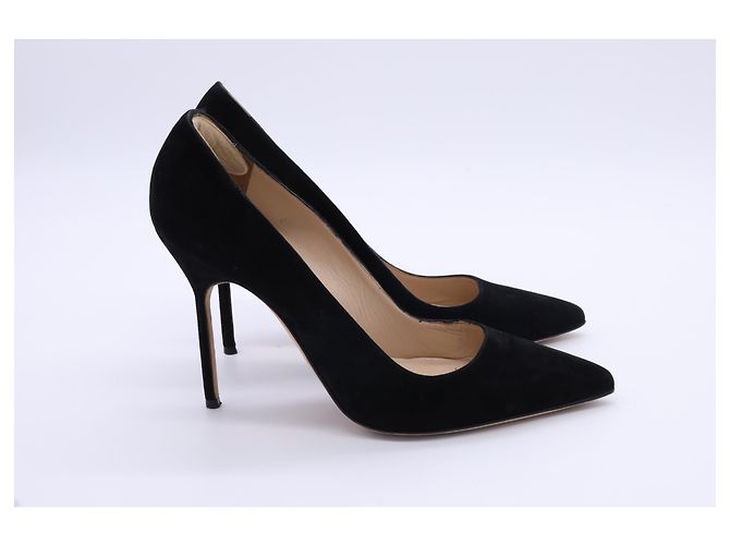 Manolo Blahnik BB Pumps aus schwarzem Wildleder - Ansicht 8