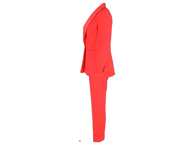 Conjunto de blazer e calças de botão único Joseph em poliéster vermelho - vista 2