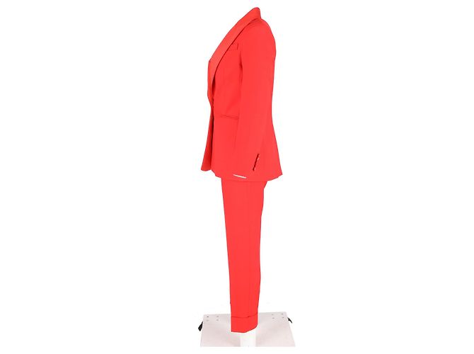 Conjunto de blazer e calças de botão único Joseph em poliéster vermelho - vista 5