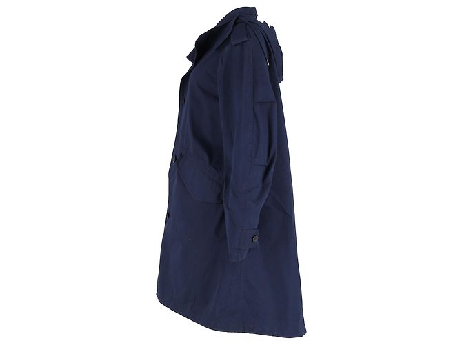 Apc Abrigo parka con capucha A.P.C. en algodón azul marino - vista 2