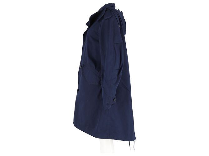 Apc Abrigo parka con capucha A.P.C. en algodón azul marino - vista 5