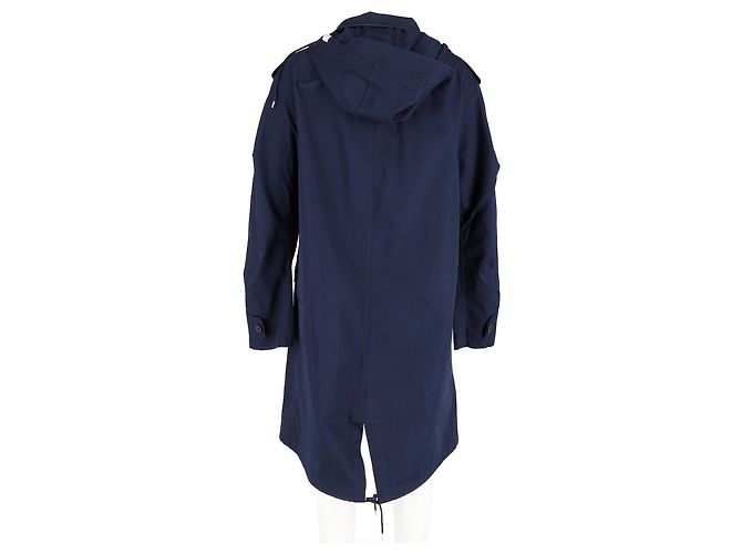 Apc Abrigo parka con capucha A.P.C. en algodón azul marino - vista 6