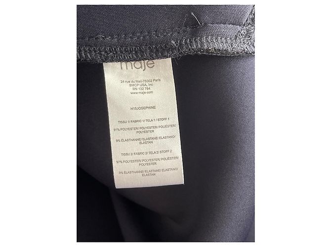 Saia Maje azul marinho com bolsos - vista 3