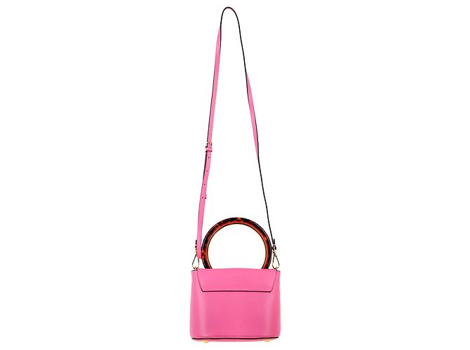 Borsa a tracolla Marni Pannier in pelle rosa Marrone - vista 3