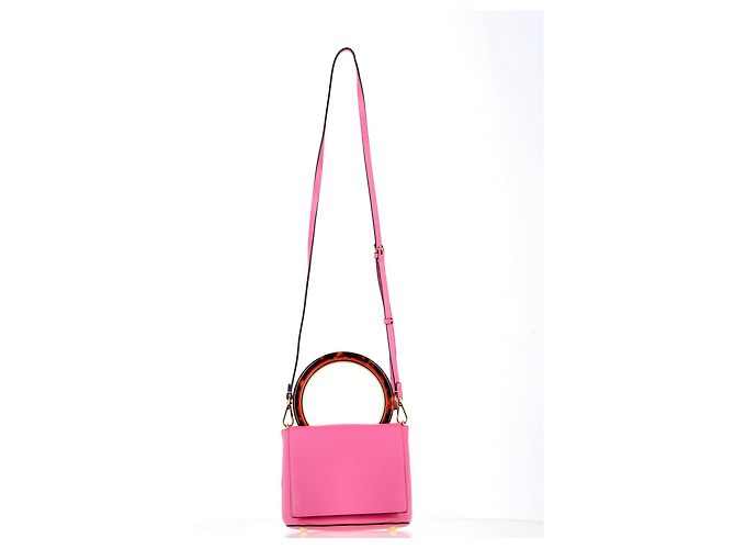 Borsa a tracolla Marni Pannier in pelle rosa Marrone - vista 8