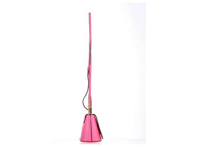 Borsa a tracolla Marni Pannier in pelle rosa Marrone - vista 9