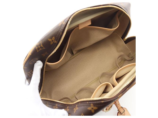 Sac à main Louis Vuitton Monogram Deauville M47270 Marron - vue 3