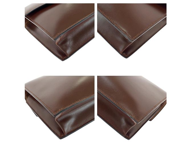 Hermès Borsa clutch in pelle Faco Hermes Metallico Bronzo - vista 3