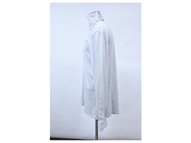 Polo de manga larga Brunello Cucinelli en algodón gris - vista 10