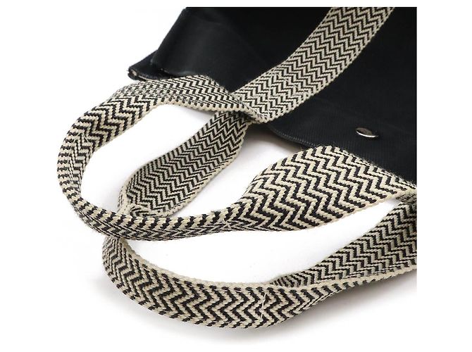 Hermès Cannes MM Canvas Tote Bag Schwarz - Ansicht 4