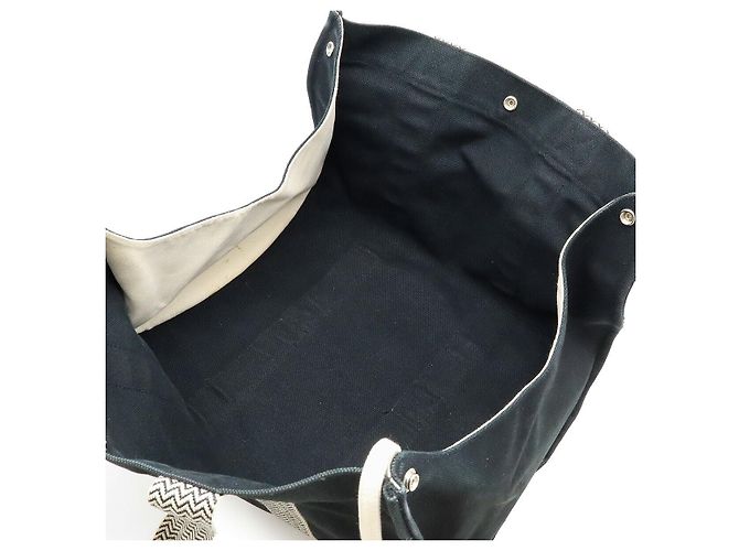 Hermès Cannes MM Canvas Tote Bag Schwarz - Ansicht 6