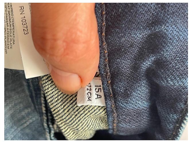 Armani Denim Jeans Navy Blue Rhinestone Logo - view 3