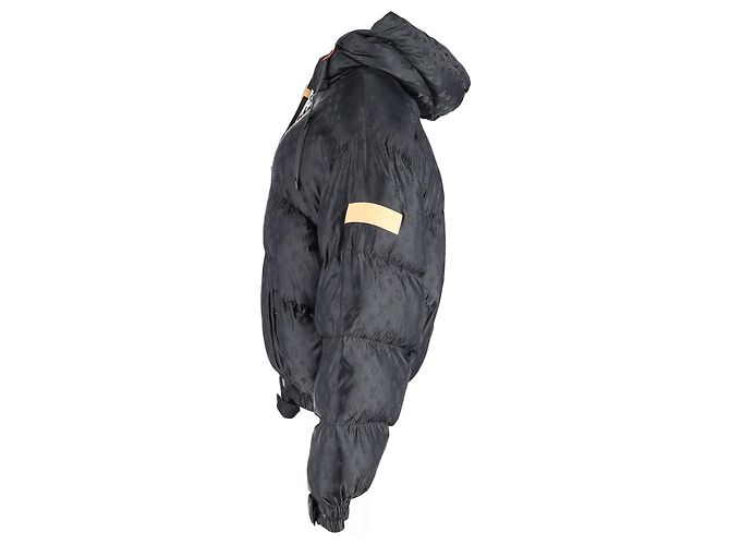 Louis Vuitton Monogram Daunenjacke aus schwarner Polyamid Grau - Ansicht 2