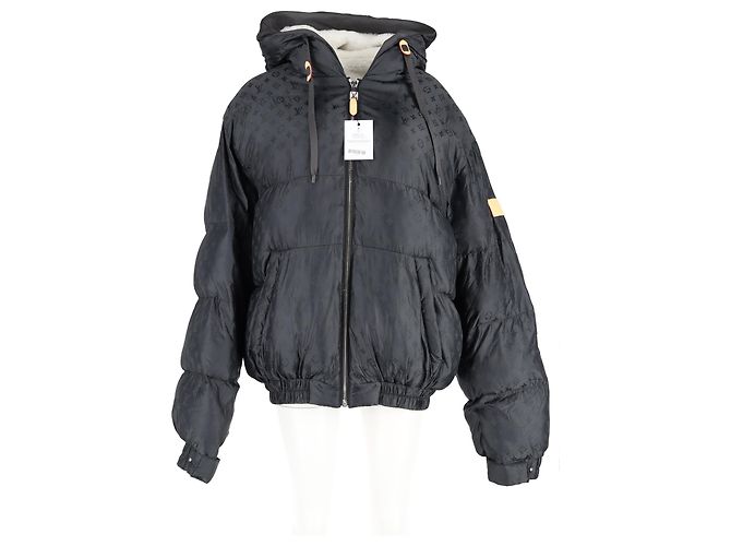Louis Vuitton Monogram Daunenjacke aus schwarner Polyamid Grau - Ansicht 4