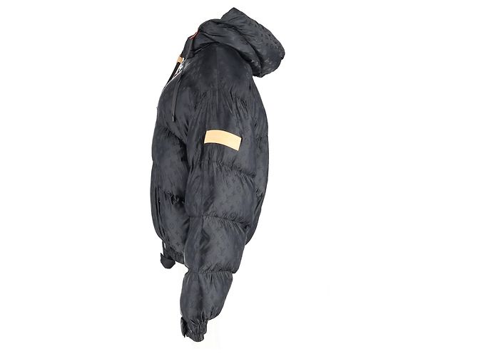 Louis Vuitton Monogram Daunenjacke aus schwarner Polyamid Grau - Ansicht 5