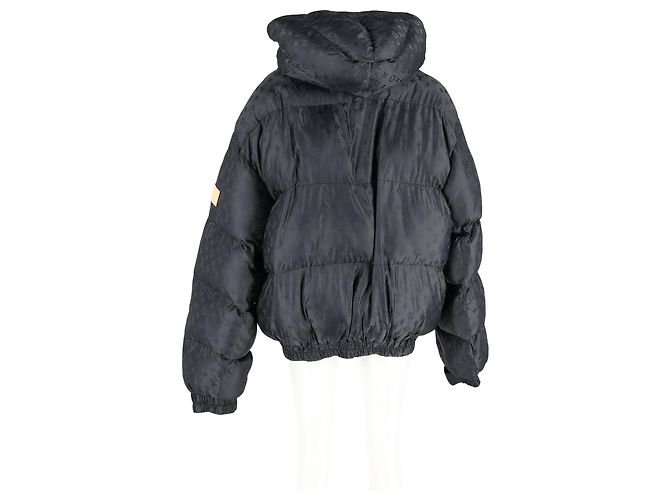 Louis Vuitton Monogram Daunenjacke aus schwarner Polyamid Grau - Ansicht 6