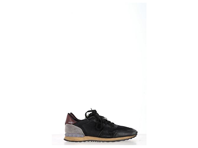 Sneakers Rockrunner Valentino Garavani in nero e materiali misti - vista 11